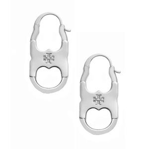 TORY BURCH • Silver Gemini Link Drop Earrings